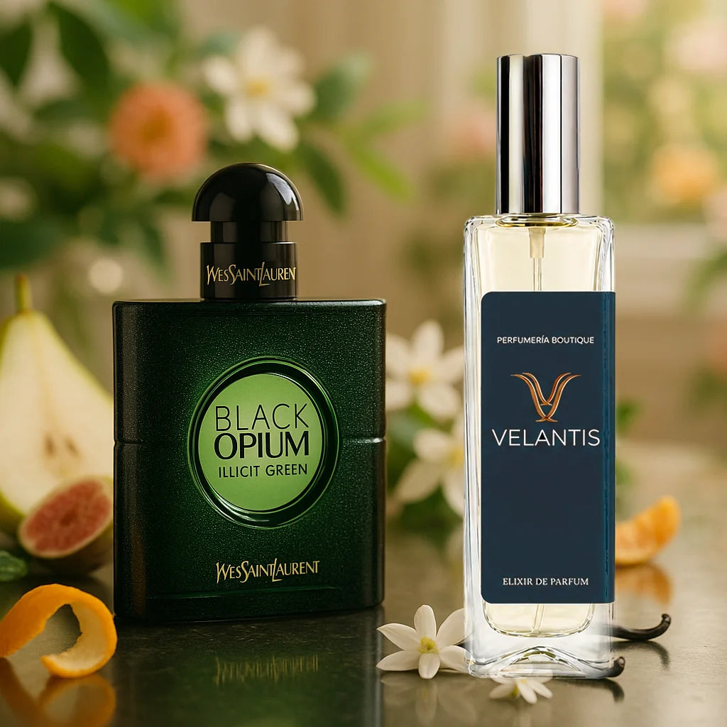 Inspirado en BLACK OPIUM ILLICIT GREEN Yves Saint Laurent