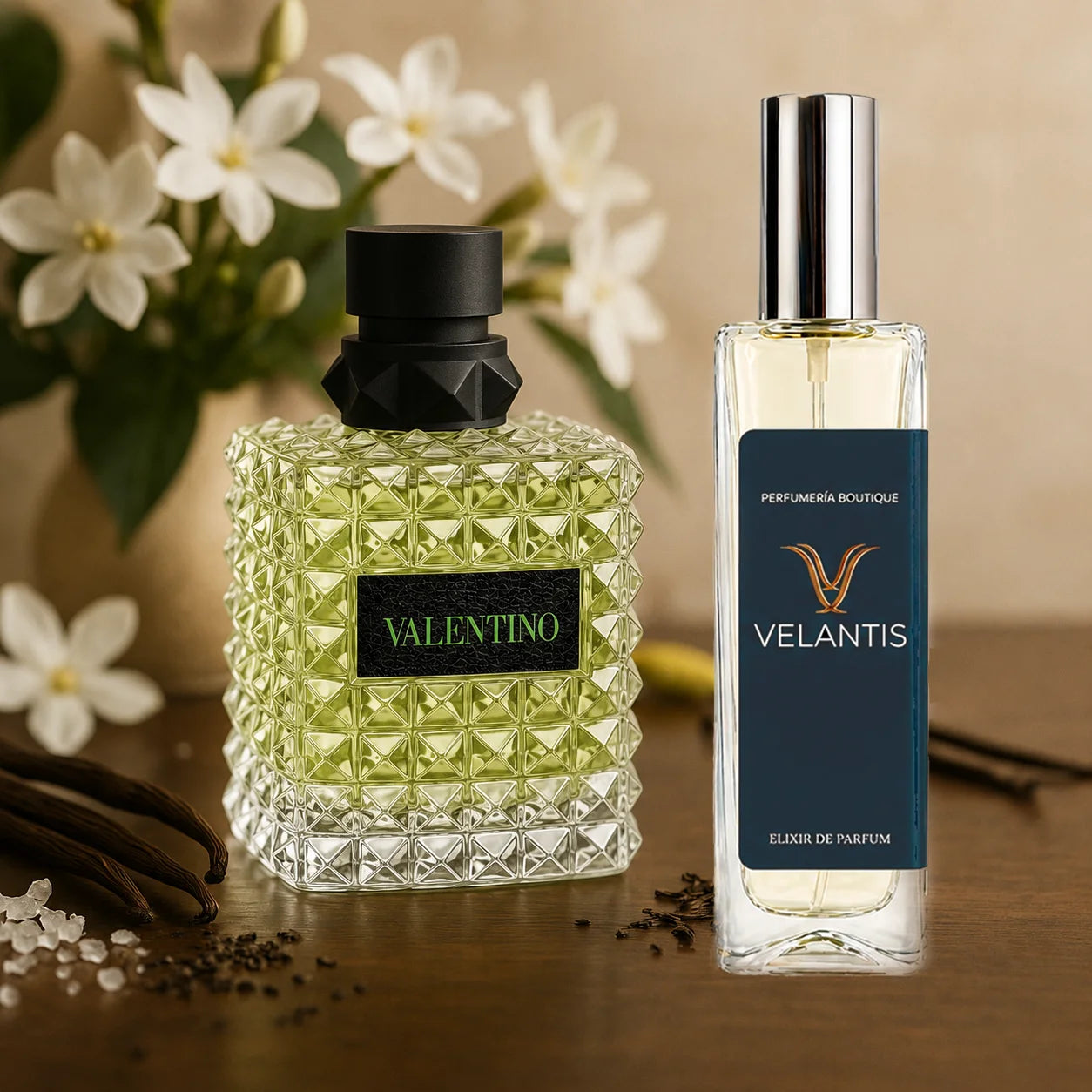 Velantis – Inspirado en DONNA BORN IN ROMA GREEN STRAVAGANZA Valentino