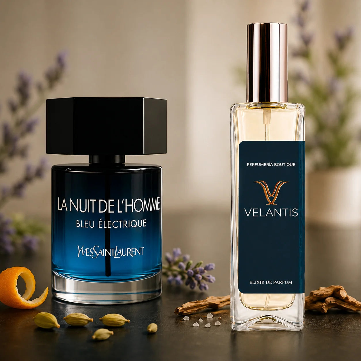 Inspirado en LA NUIT DE L'HOMME BLEU ÉLECTRIQUE Yves Saint Laurent