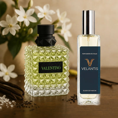 Velantis – Inspirado en DONNA BORN IN ROMA GREEN STRAVAGANZA Valentino